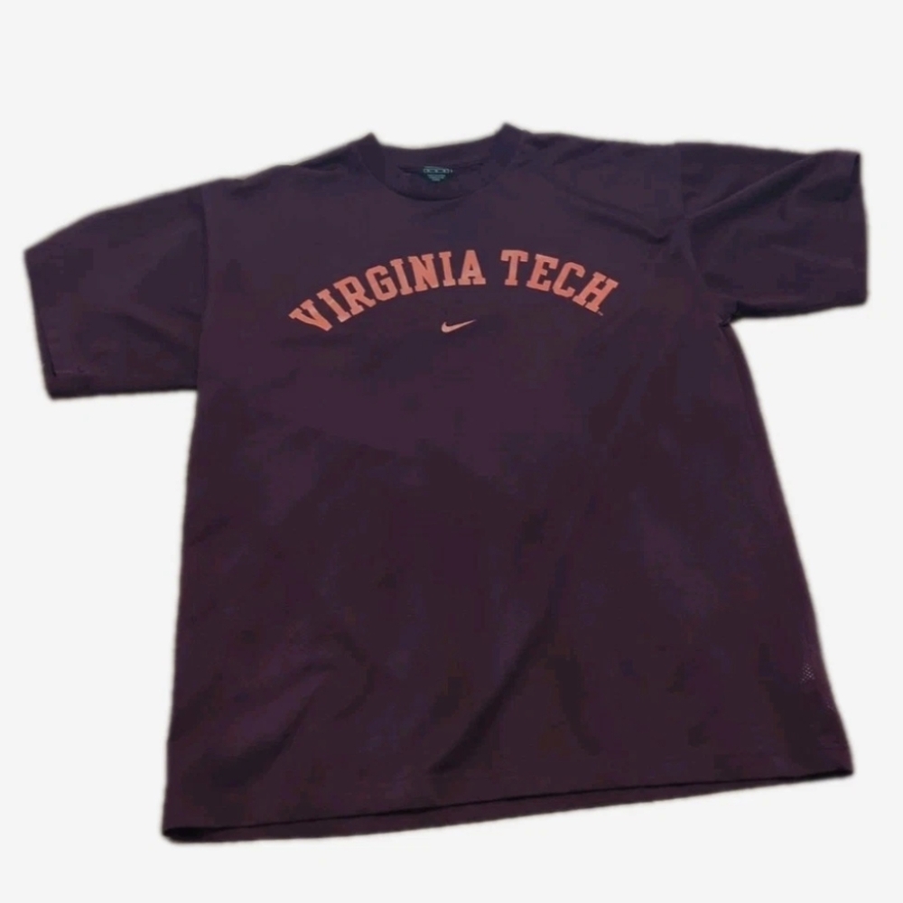 Virginia Tech VT Hokies Logo Nike Team, Maroon Mesh Athletic Shirt,  size Medium